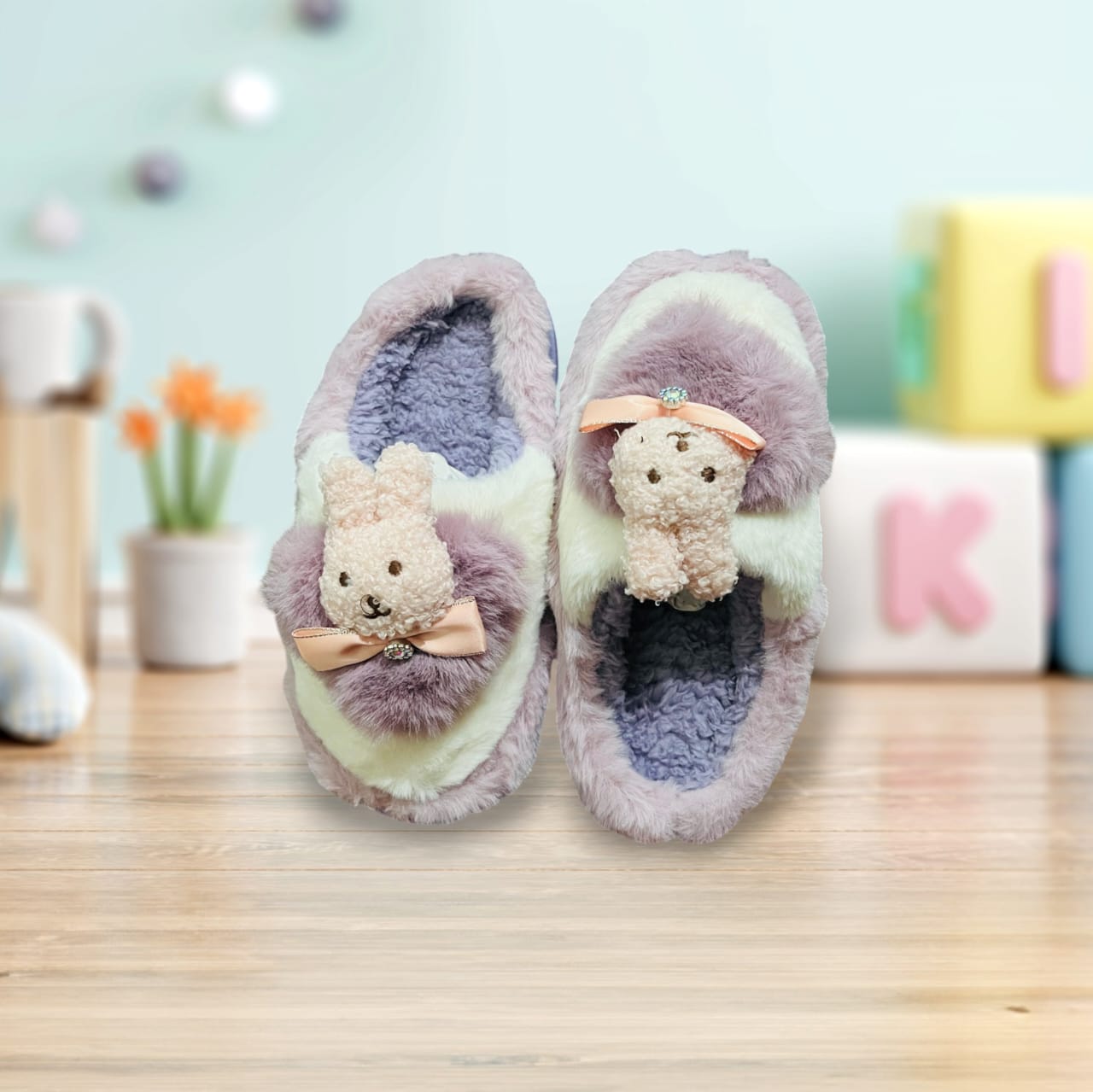 Bunny winter slippers