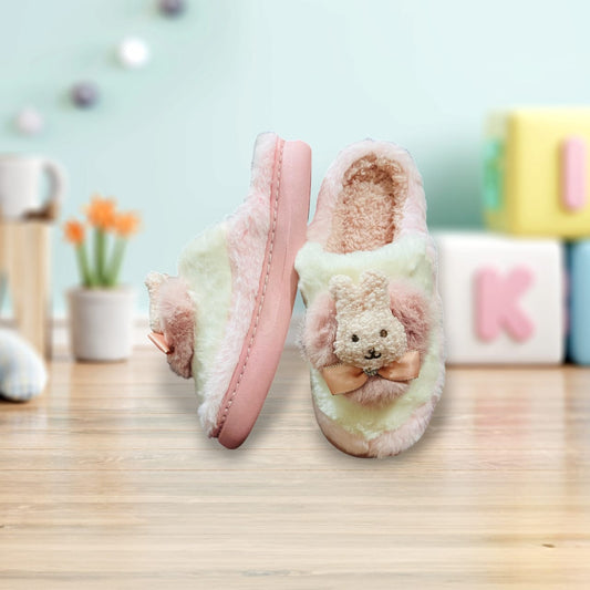 Pink Bunny Winter Slippers