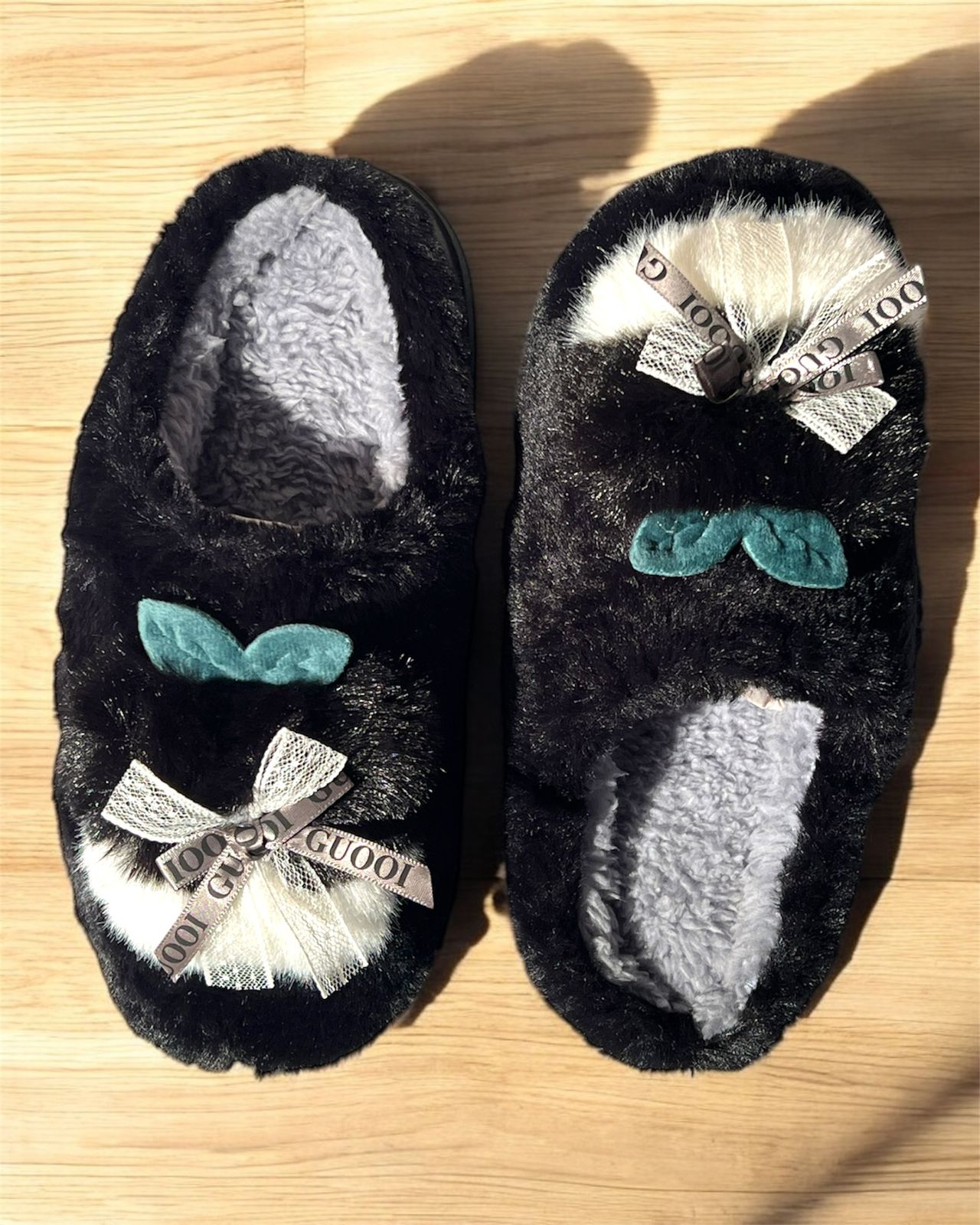 Fluffy Black Slippers for Women – Ultra Soft & Stylish Comfort