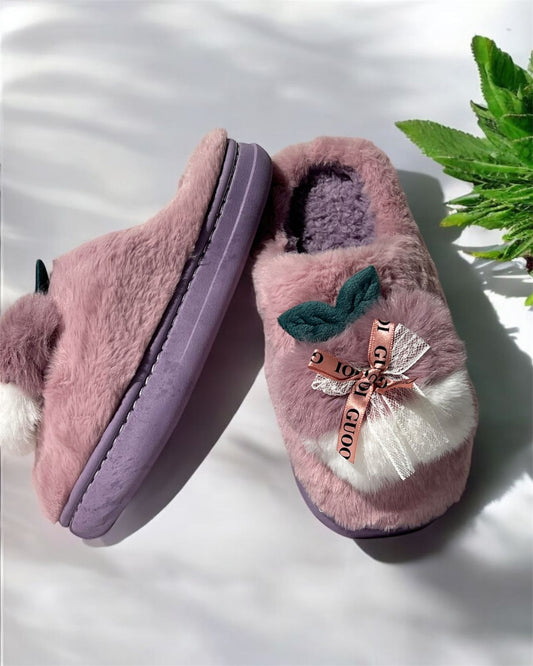 Fluffy light pink Slippers for Women – Ultra Soft & Stylish Comfort