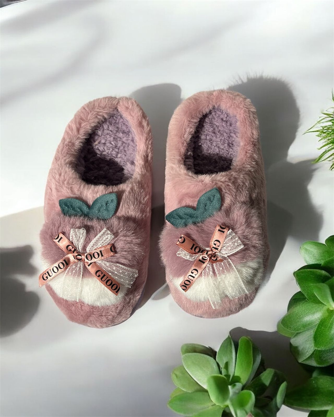 Fluffy light pink Slippers for Women – Ultra Soft & Stylish Comfort